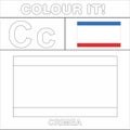 Colour it Kids colouring Page country starting from English Letter `C` Crimea How to Color Flag