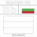 Colour it Kids colouring Page country starting from English Letter `B` Bulgaria How to Color Flag