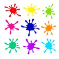 Colour paint blot, splashes for creativity Royalty Free Stock Photo