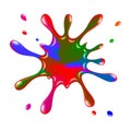 Colour paint blot, splashes and drops Royalty Free Stock Photo