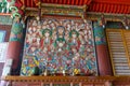 Colour painting of Buddha and buddhism gods images in Main hall of Haedong Yonggungsa Temple