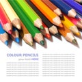 Colour pencils isolated on white