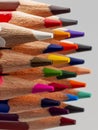 Colour pencils. Sharpened lead. Rainbow. Color palette. Royalty Free Stock Photo