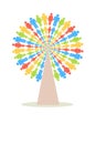 Colour People Tree Royalty Free Stock Photo