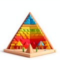 Colour pyramid, wooden toys, for children, eco-friendly, handmade, Montessori, for children\'s development