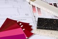 Colour samples for a building project Royalty Free Stock Photo