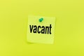 Colour sticker note on colour background . hiring vacant