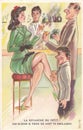 Vintage colour saucy postcard - La Revanche Du Pteit...