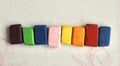 colour wax block crayons drawing waldorf education Royalty Free Stock Photo