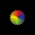 Colour wheel on black Royalty Free Stock Photo