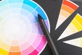 Colour wheel and graphic tablet Royalty Free Stock Photo