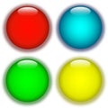 Coloured aqua buttons