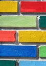Coloured bricks wall Royalty Free Stock Photo