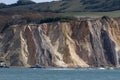 Coloured cliffs at Alum Bay, Isle of Wight, UK