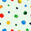 Coloured drops of water seamless pattern Royalty Free Stock Photo