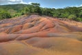 Coloured earth, Chamarel, Mauritius Royalty Free Stock Photo