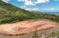 23 Coloured Earth in Vallee des Couleurs in Mauritius. National Park Royalty Free Stock Photo