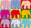 Coloured elephants