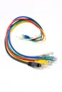 Coloured ethernet network cables Royalty Free Stock Photo