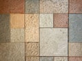 Coloured floor tiles