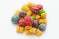 Coloured fruit loops cereal Royalty Free Stock Photo