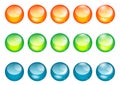 Coloured glass ball/web button Royalty Free Stock Photo