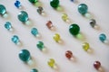 Coloured glass marbles, childhood game