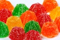Coloured jelly sweets in sugar Royalty Free Stock Photo
