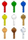 Coloured Keys Royalty Free Stock Photo