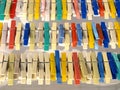 Coloured laundry clips Royalty Free Stock Photo