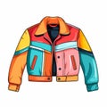 Colorful Retro Jacket Design - Vector Illustration