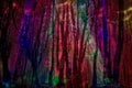 Coloured light painting over dark woods. Abstract background. Royalty Free Stock Photo