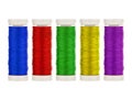 Coloured linen thread roles Royalty Free Stock Photo