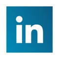 Coloured linkedin logo icon for web ui Royalty Free Stock Photo