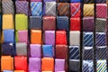 Coloured neckties background Royalty Free Stock Photo