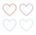Coloured pearl hearts