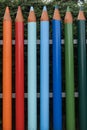 coloured pencil fence kindergarten school Royalty Free Stock Photo