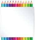 Coloured pencil poster sign background Royalty Free Stock Photo