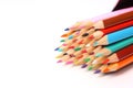 Coloured Pencil tips Royalty Free Stock Photo