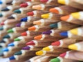 Coloured pencil tips Royalty Free Stock Photo