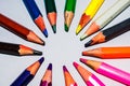 Coloured pencils Macro shot-abstract