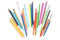 Coloured pencils rays Royalty Free Stock Photo