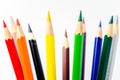 Coloured Pencils on White Background Royalty Free Stock Photo