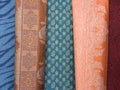 Coloured scarfs 2 Royalty Free Stock Photo
