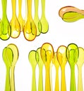 Coloured spoons Royalty Free Stock Photo