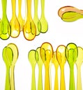 Coloured spoons Royalty Free Stock Photo