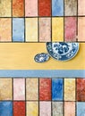 Coloured tiles