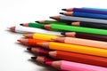 Coloured wood pencils rainbow isolated