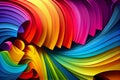 Colourful abstract background with curved lines. AI Generative Royalty Free Stock Photo