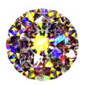 Colourful abstract diamond top view